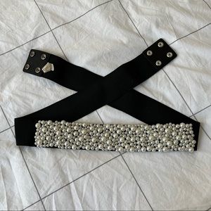 Eloquii Pearl Cluster Wide Belt